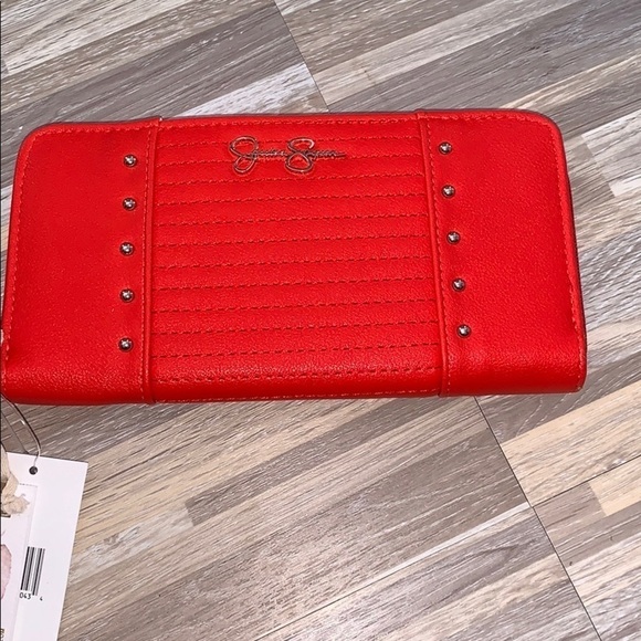 Jessica Simpson red zippered wristlet! - Picture 2 of 5